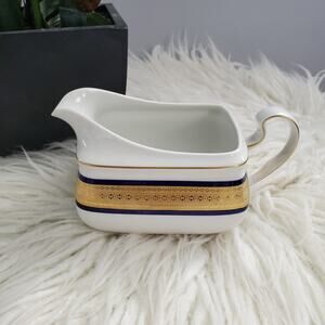 Scherzer Bavaria Germany Gold & Blue Gravy Boat